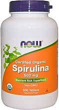 Vegan Supplement "Spirulina" 500mg - Now Foods Certified Organic Spirulina — photo N2