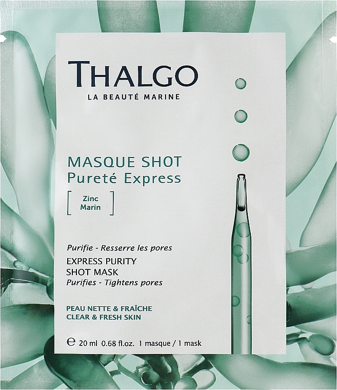 Refreshing Sheet Face Mask - Thalgo Purete Marine Masque Shot Purete Express — photo N1