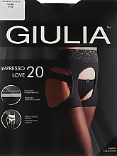 Tights "Impresso Love" 20 Den, nero - Giulia — photo N10