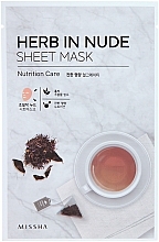 Fragrances, Perfumes, Cosmetics Nourishing Face Mask - Missha Herb In Nude Sheet Mask Nutrition Care