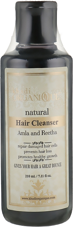 Natural Herbal Ayurvedic Shampoo "Amla & Ritha" - Khadi Organique Hair Cleanser Amla & Reetha — photo N1