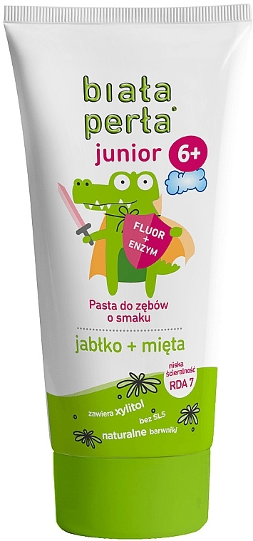 Apple & Mint Toothpaste for Kids - Biala Perla Toothpaste For Junior 6+ — photo N1
