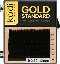 False Lashes Gold Standart B 0.12 (6 rows: 12 mm) - Kodi Professional — photo N1