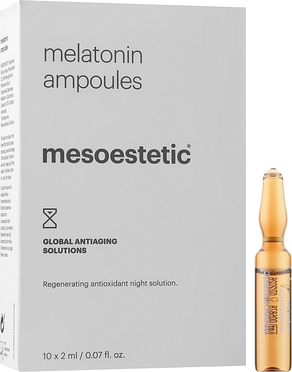 Face Ampoules 'Melatonin Night Care' - Mesoestetic Home Performance Melatonin Ampoules — photo N1