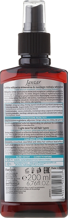 Mineral Hair Conditioner - Farmona Jantar Light Mist — photo N2
