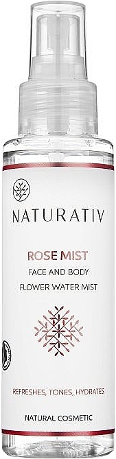 Face & Body Water Mist - Naturativ Rose Mist Face & Body Flower Water Mist — photo N1