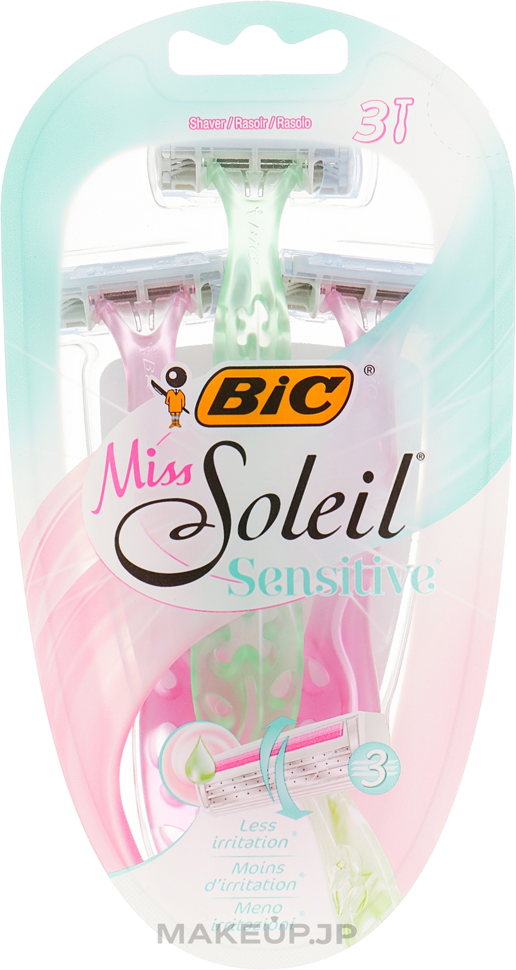 Disposable Women Razor, 3 pcs - Bic Miss Soleil 3 Sensitive — photo 3 szt.