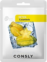 Fragrances, Perfumes, Cosmetics Detoxifying Sheet Mask with Carambola Extract - Consly Carambola Detox Mask Pack