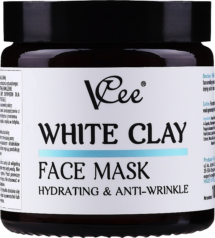 White Clay Face Mask - VCee White Clay Face Mask Hidrating&Anti-Wrinkle — photo N1