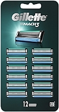 Fragrances, Perfumes, Cosmetics Razor Cartridge Refill, 12 pcs - Gillette Mach 3 Blades