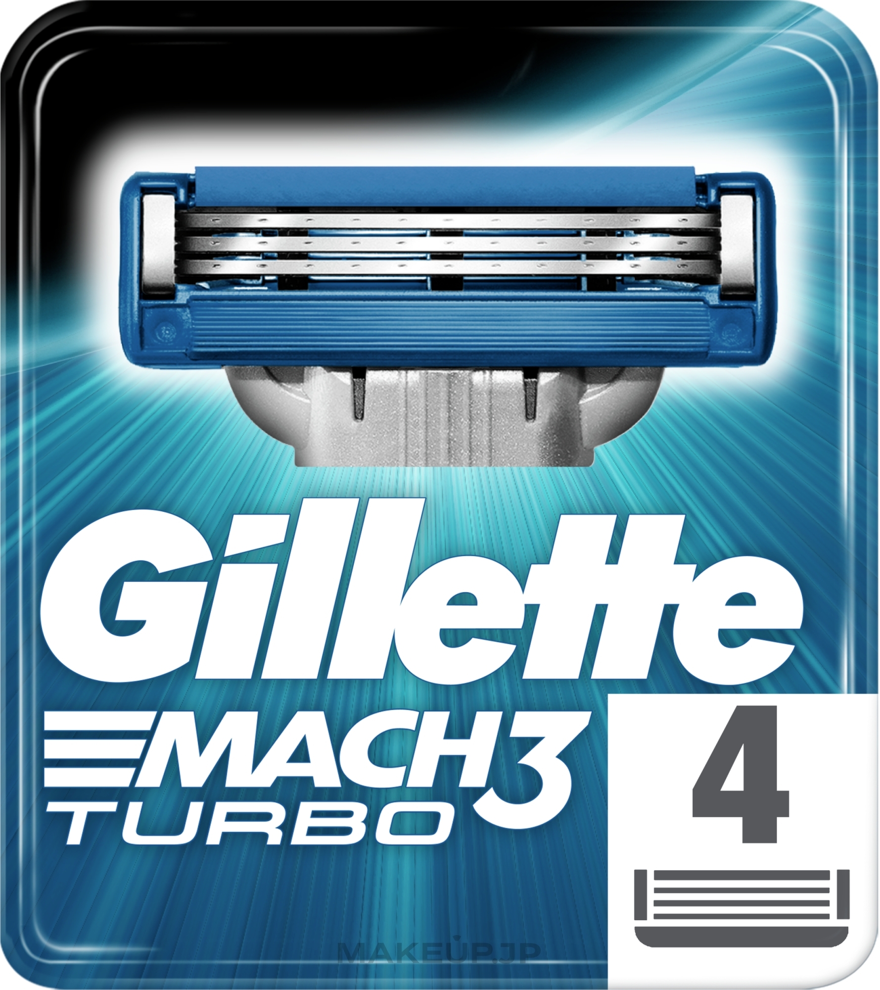 Shaving Razor Refills, 4 pcs. - Gillette Mach3 Turbo — photo 4 ЊВ.