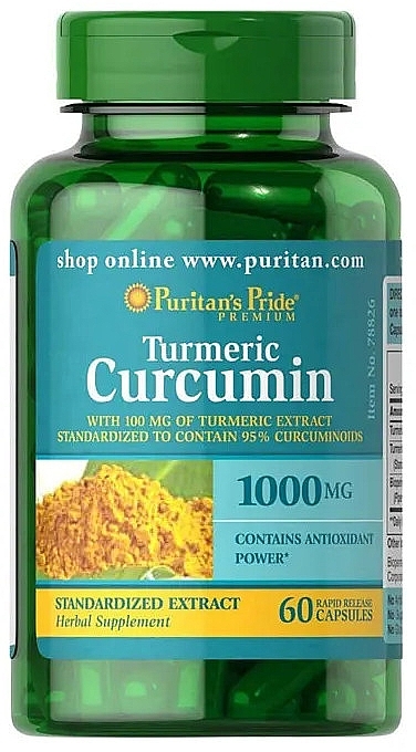 Supplement 'Curcumin' 1000 mg - Puritan's Pride Turmeric Curcumin 1000 Mg — photo N1