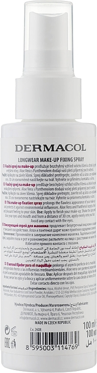 Makeup Fixing Spray - Dermacol Longwear Makeup Fixing Spray — photo N2