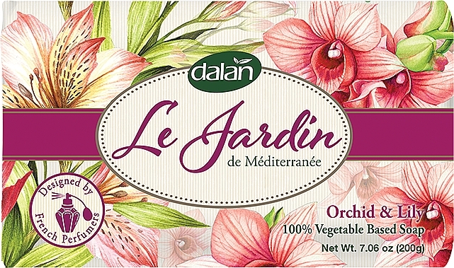 Perfumed Toilet Soap ‘Dalan Le Jardin. Orchid & Lily’, 200g - Dalan Le Jardin Orchid & Lily Soap — photo N1