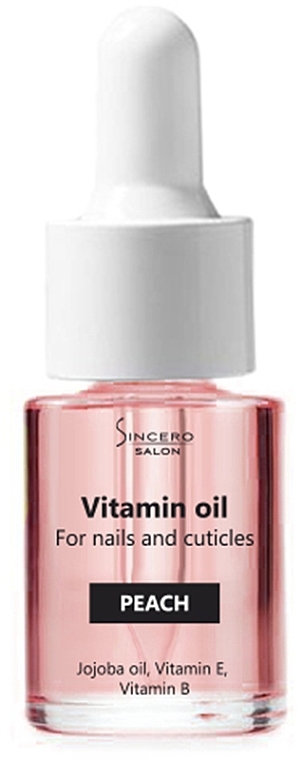 Peach Vitamin Nail Oil - Sincero Salon Vitamin Nail Oil Peach — photo N4