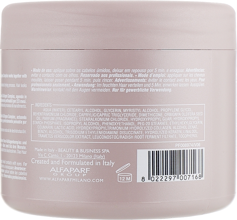 Hair Mask, Moisturizing - Alfaparf Lisse Design Keratin Therapy Rehydrating Mask — photo N9