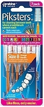 Fragrances, Perfumes, Cosmetics Interdental Brushes, Size 8, Pack of 7 - Piksters Interdental Brushes Orange Size 8