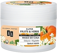 Fragrances, Perfumes, Cosmetics Body Butter "Pumpkin & Jasmine" - AA Super Fruits & Herbs Body Butter