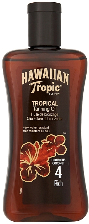 Tan Oil Spray - Hawaiian Tropic Tropical Tanning Oil Coconut SPF 4 — photo N1