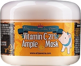 Warming Vitamin C Face Mask - Elizavecca Face Care Milky Piggy Vitamin C 21% Ample Mask — photo N1