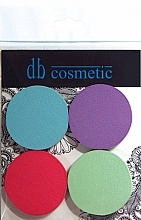 Fragrances, Perfumes, Cosmetics Rubberized Sponges Set 'Circles', colored 4 pcs No. 990 - Dark Blue Cosmetics
