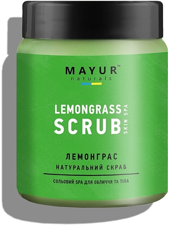 Natural Salt Face & Body Scrub "Lemongrass" - Mayur — photo N1