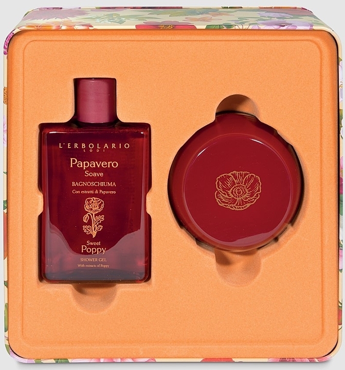 Set - L'Erbolario Beauty Secrets Duo Sweet Poppy (sh/gel/250ml + b/cr/200ml) — photo N2