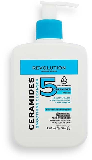 Face Cleansing Gel - Revolution Skincare Ceramides Smoothing Cleanser — photo N2