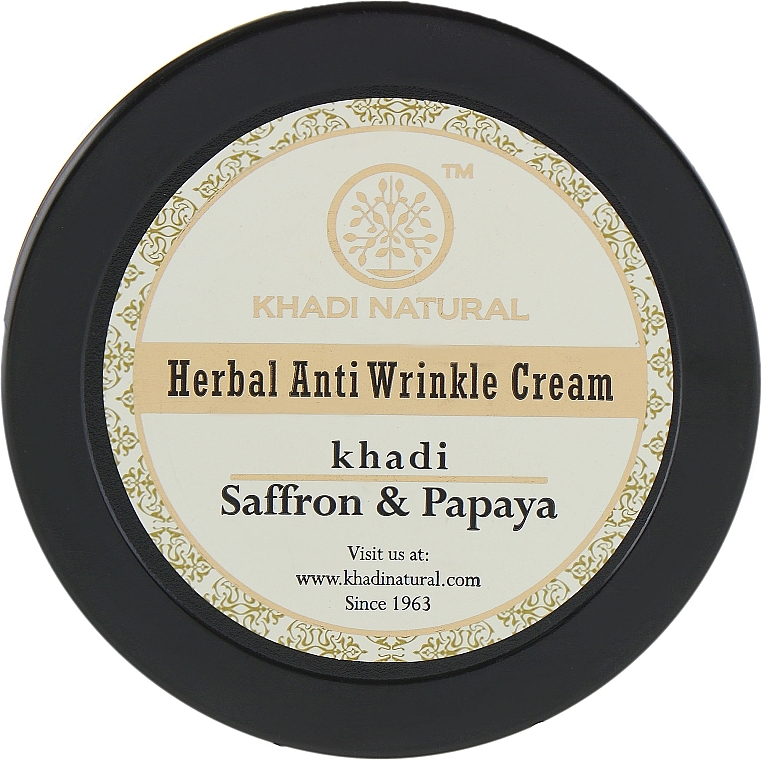 Anti-Aging Anti-Wrinkle & Anti-Pigmentation Cream "Saffron & Papaya" - Khadi Natural Saffron & Papaya Anti Wrinkle Cream — photo N18