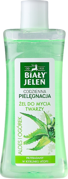 Hypoallergenic Face Gel with Aloe and Cucumber Extracts - Bialy Jelen Hypoallergenic cleanser Aloe And Cucumber — photo N1