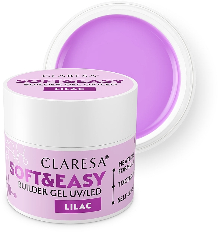 ネイル ビルダージェル - Claresa Soft & Easy Builder Gel UV/LED Lilac — photo N2