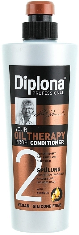 Argan Oil Conditioner for Dry & Brittle Hair - Diplona Professional Conditioner Oil Therapy — photo N2