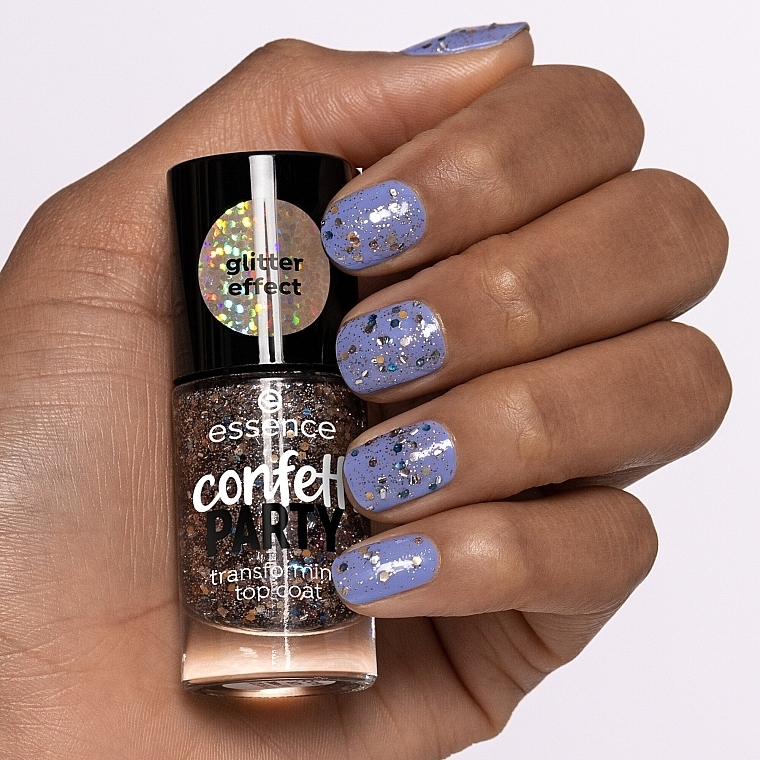 Glitter Top Coat - Essence Confetti Party Transforming Top Coat — photo N4