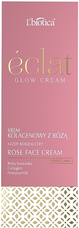 Collagen & French Rose Face Cream - L'biotica Eclat Glow Cream — photo N1