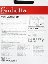 Tights "Vita Bassa" 40 Den, nero - Giulietta — photo N2