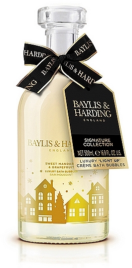 Bath Foam in Glass Carafe - Baylis & Harding Mandarin & Grapefruit Creme Bath Bubble Light Up Bottle — photo N1