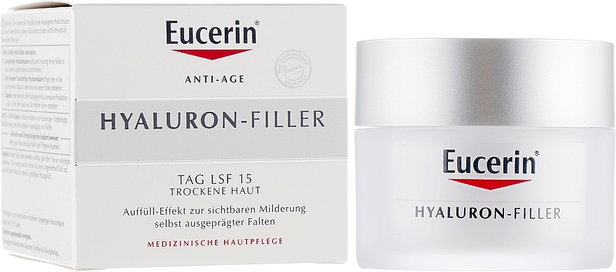 Anti-Wrinkle Day Cream for Dry & Sensitive Skin - Eucerin Hyaluron-Filler Day Cream For Dry Skin — photo N6