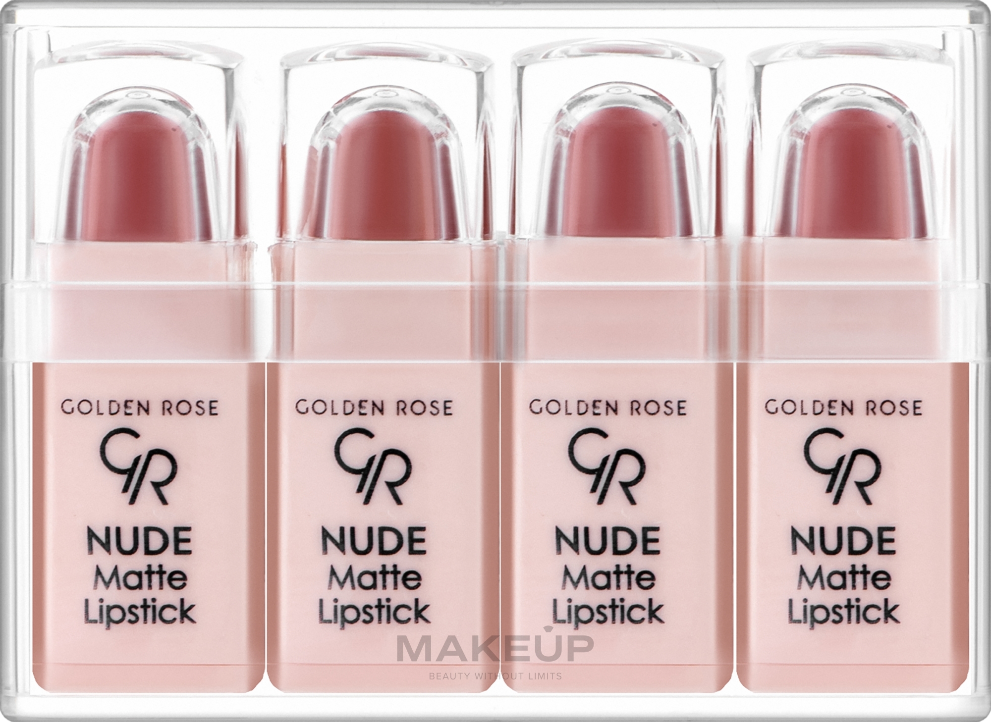 Lipstick Set - Golden Rose Nude Matte Lipstick — photo 4 szt.