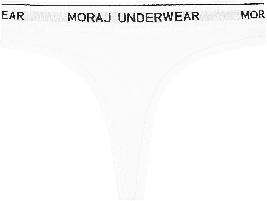 Thong Panties with Wide Elastic Band, white - Moraj — photo N1