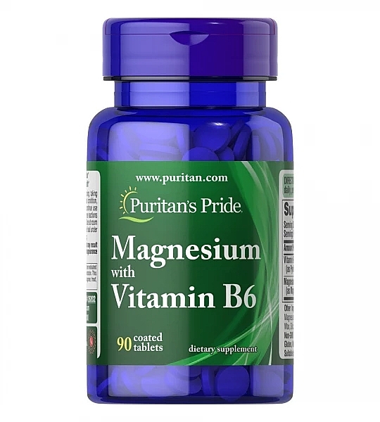 Supplement 'Magnesium and B6' - Puritan's Pride Magnesium with Vitamin B6 — photo N1