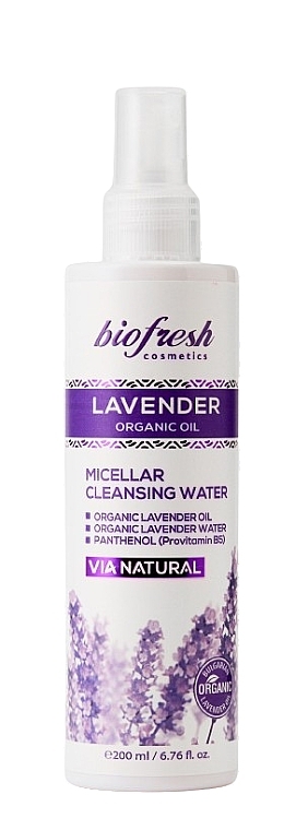 Cleansing Micellar Water - BioFresh Lavender Organic Oil Micellar Cleansing Water — photo N1