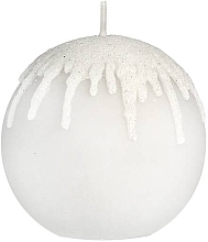 Fragrances, Perfumes, Cosmetics Gray Icicles Decorative Candle, ball, 10cm - Artman Christmas