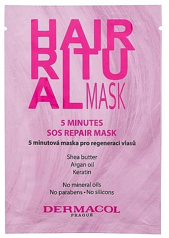 Hair Mask - Dermacol Hair Ritual 5 Minutes SOS Repair Mask — photo N1