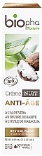 Fragrances, Perfumes, Cosmetics Anti-Wrinkle Night Cream - Biopha Nature Crème Nuit Anti-Age