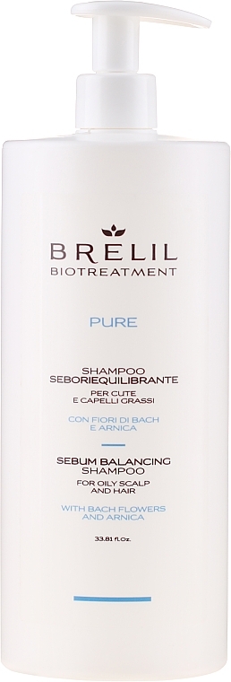Oily Hair Shampoo - Brelil Bio Traitement Pure Sebum Balancing Shampoo — photo N3