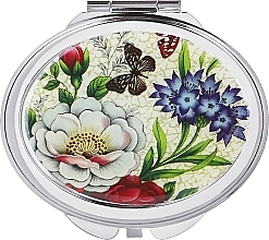 Fragrances, Perfumes, Cosmetics Cosmetic Mirror, “Butterflies”, 85451, butterfly and blue and white flowers - Top Choice