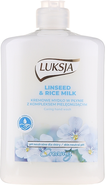 Liquid Cream Soap with Flax and Rice Milk - Luksja Linen&Rice Milk Soap — photo N1