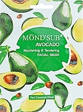 Fragrances, Perfumes, Cosmetics Avocado Face Mask - Mond'Sub Nourishing & Tendering Facial Mask Avocado