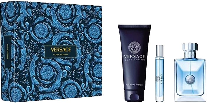 Versace Pour Homme - Set (edt/100ml+sh/gel/150ml+edt/10ml) — photo N1