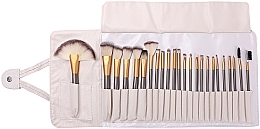 Fragrances, Perfumes, Cosmetics Makeup Brush Set, 24 pcs, in a cream case - Beauty Design